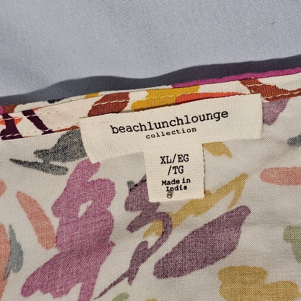 Beachlunchlounge V Neck Crossover Multicolor Midi Dress Women Size XL - Picture 4 of 11